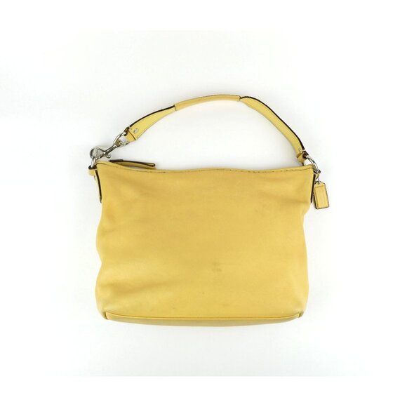 Coach Yellow Leather Shoulder Bag With F13094 - Picture 1 of 12